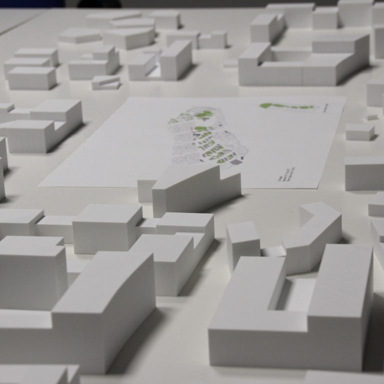 Bild eines Massenmodells für eine städtebauliche Studie