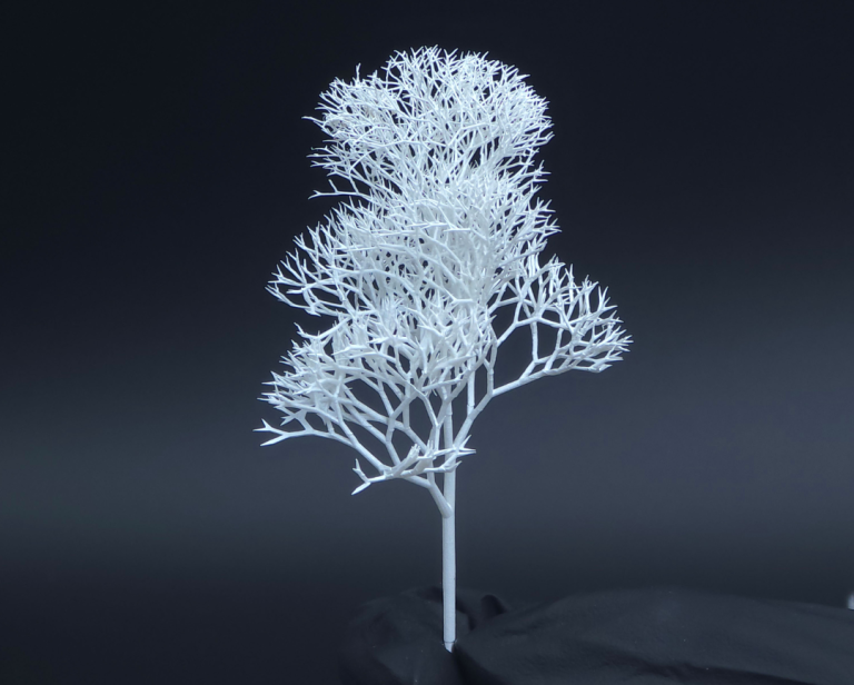 Ein weißer Modellbau Baum für Architekturmodelle